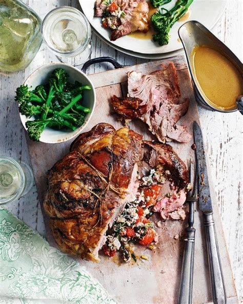 Lamb Shoulder Stuffed With Tomatoes Goat S Cheese And Basil Recipe Delicious Magazine