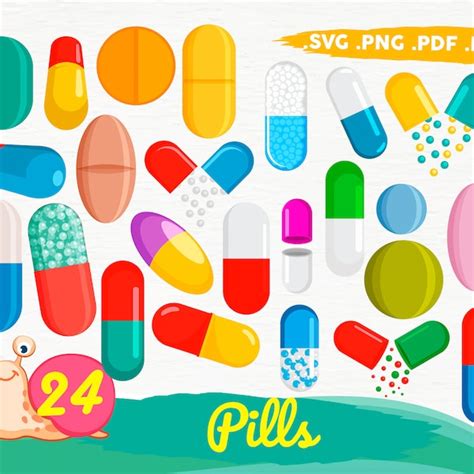 Pill Bottle Clipart Etsy