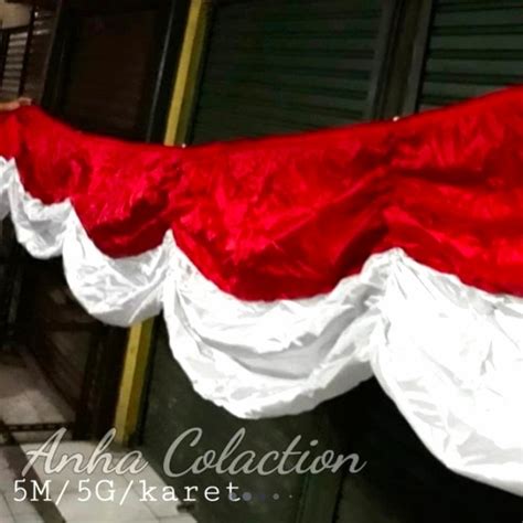 Jual Edd Bendera Umbul Umbul Merah Putih Panjang M Polos Bergelombang