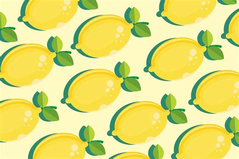 Lemon Vector Pattern Background Design Fruit Natural 19640853 Vector Art At Vecteezy