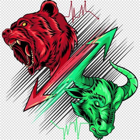 Bearish And Bullish In Stock Market Science Gold Vector Image In 2023