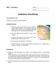 Antibiotic Lab Rtf MBK Lab Report Name Section Antibiotic