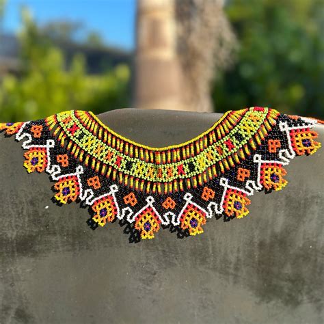 Bead Necklace Embera Chamí From Colombia Etsy