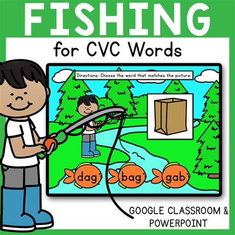 Fishing For Cvc Words Boom Cards Ppt Google Classroom Distance