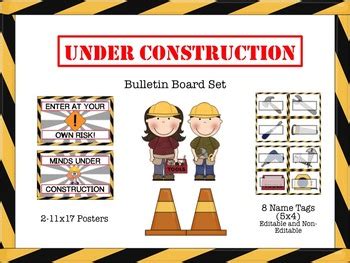 Under Construction Bulletin Board by House Fly | TpT