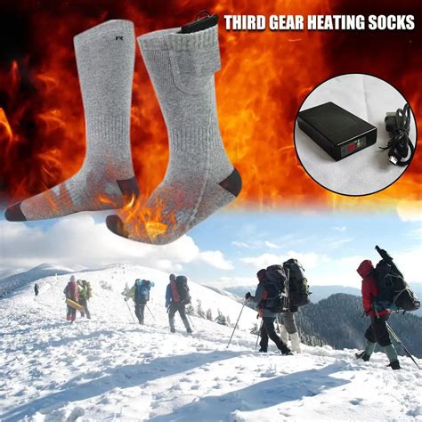 Chaussette De Ski Chaussettes Chauffantes Lectriques Pour Hommes Et