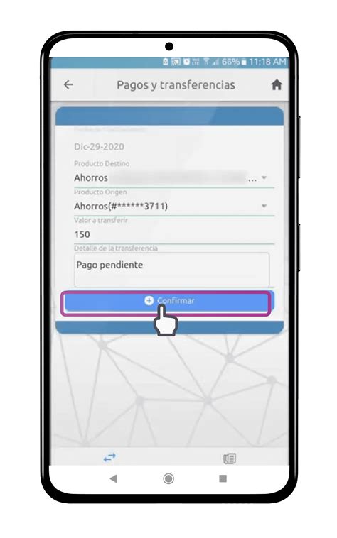 Transferencias desde la App – Centro de Experiencia de Usuario Solidario