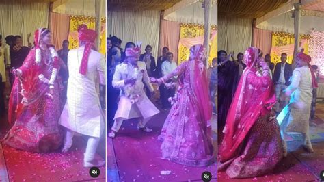 Dance On Khula Hai Mera Pinjra Song Bride Groom Dance Video Goes Viral