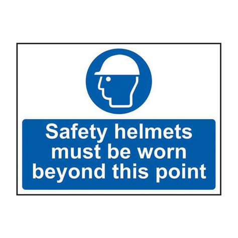 Centurion Safety Helmets Must Be Worn Beyond This Point Sign Self