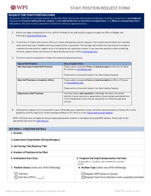 Fillable Online 11 Position Request Forms Templates PDF DOC