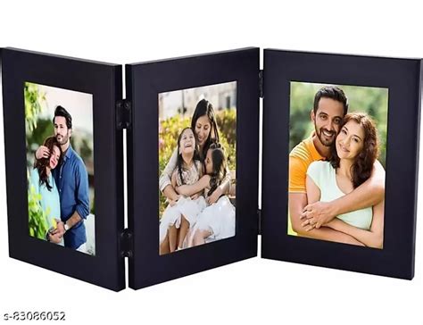 black frame color wooden table photo frame set  decoration