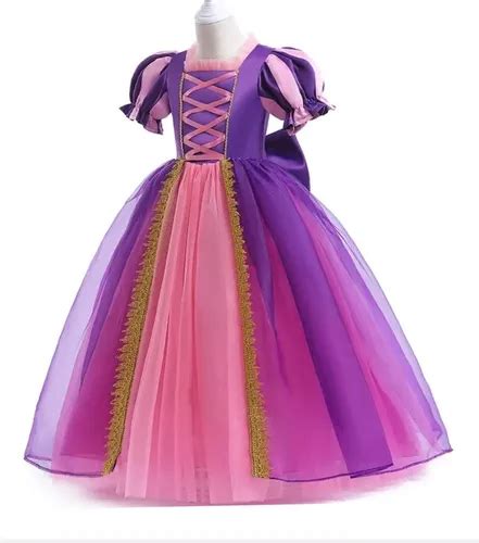 Disfraz Vestido Princesa Rapunzel Enredados Disney Cuotas sin interés