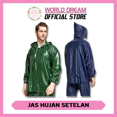 World Dream Jas Hujan Setelan Baju Dan Celana Pria Wanita Dewasa Murah