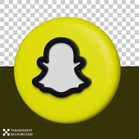 D Render Icono De Snapchat De Redes Sociales Archivo Psd Premium