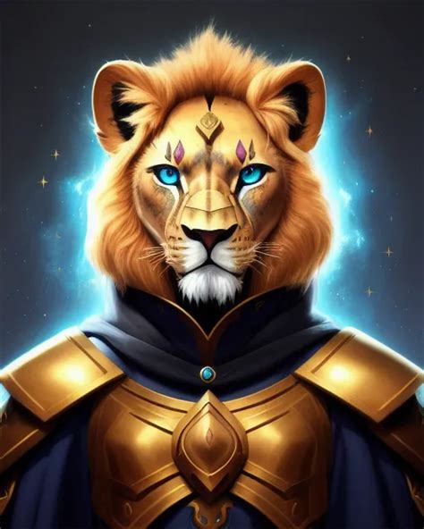 Portrait Tabaxi Lion Rainbow Ai Photo Generator Starryai