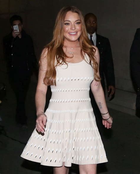 Lindsay Lohan In White Mini Dress 07 Gotceleb