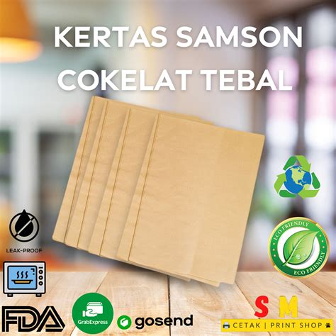 Jual Kertas Samson Kraft Cokelat Tebal 275 GSM Ukuran Plano 90x120cm