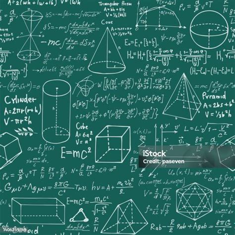 Pola Mulus Dengan Rumus Dan Persamaan Matematika Teks Tulisan Tangan