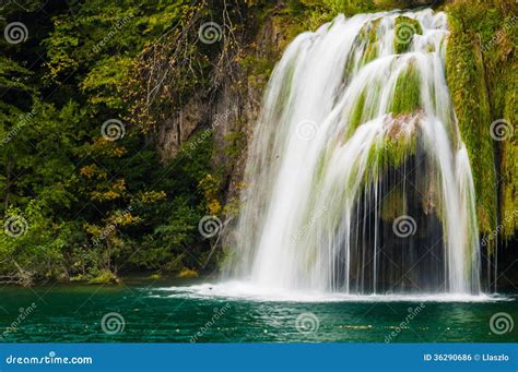 Cascading Waterfall Stock Photo Image Of Flora Cliff 36290686