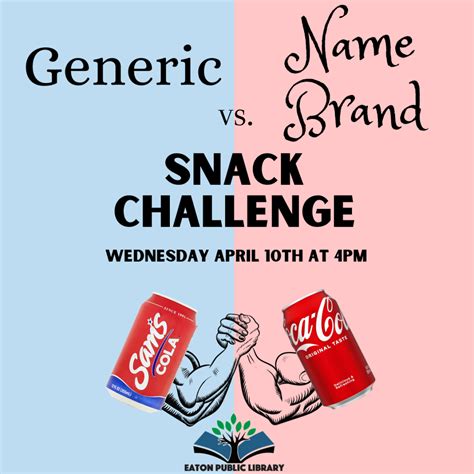 Generic Vs Name Brand Challenge Eaton Co