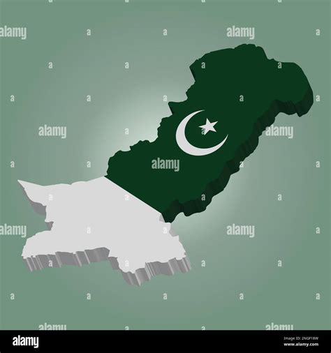 Vector Pakistan 3d Map And Pakistan Flag Stock Vector Image And Art Alamy
