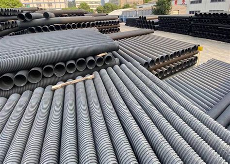 Winding HDPE Drainage Pipes 300mm SN8 Hdpe Corrugated Pipe Double Wall