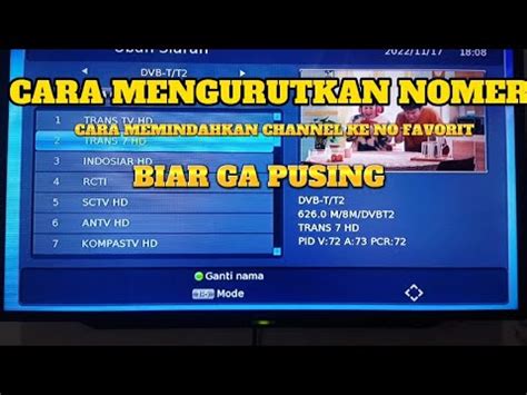 Cara Mengurutkan Nomer Channel Stb Di Tv Digital Youtube