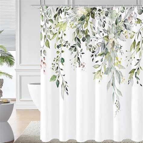 Amazon Gibelle Sage Green Eucalyptus Shower Curtain Watercolor