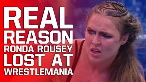 Real Reason Ronda Rousey Lost At Wrestlemania 38 Updated On Injured