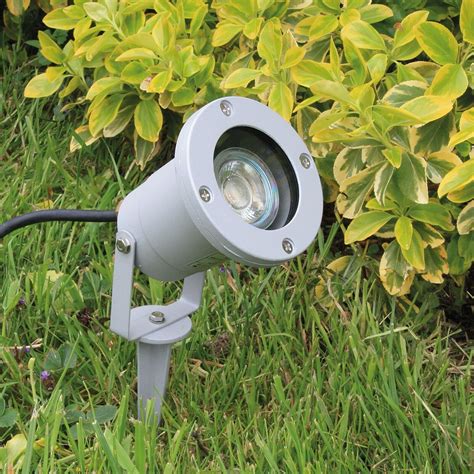 Gartenstrahler für GU10 Leuchtmittel mit Erd Spieß 230V Objekt Spots