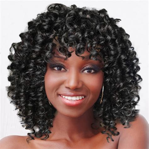 Jungdeepe European And American Small Curly African Ladies Wig Rod