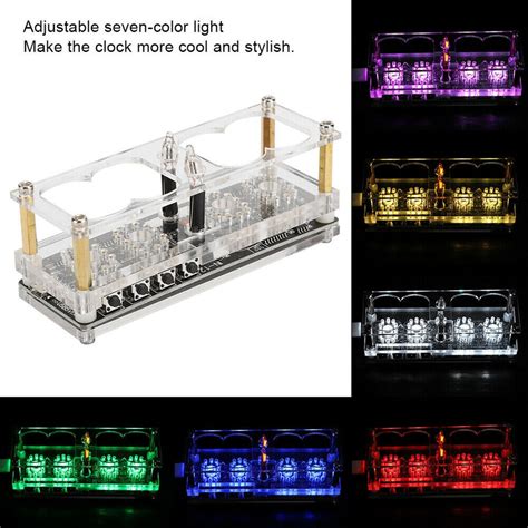 IN 12 Glow Tube Clock 4 Bit Integrated IN12 Glow Tube Clock Seven Color