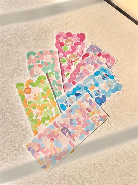 CONFETTI Polco Sticker Sheet Kpop Toploaders Holo Glossy Etsy