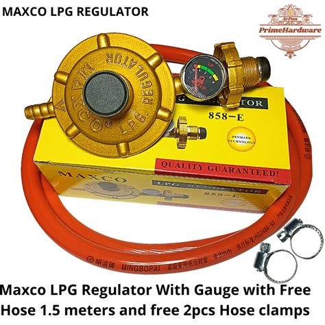 Maxco Lpg Regulator With Gauge Big Plus Free Hose Meter Free