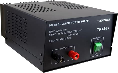 Tekpower Tp1865 22 Amp Dc 13 8v Regulated Power Supply With Fuse Prote Kaito Electronic Inc