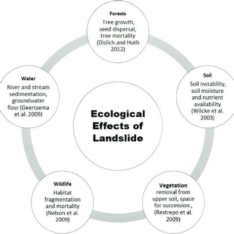 The Figure Illustrates Possible Landslide Effects On Ecosystem Services