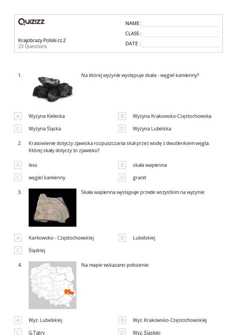 Ponad Minera Y I Ska Y Arkuszy Roboczych Dla Klasa W Quizizz