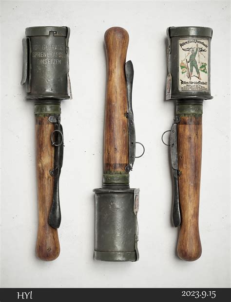 Artstation Wwi German Stick Grenade Model 1915 Game Assets