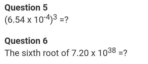 Solved Question 5 654 X 10 43 Question 6 The Sixth