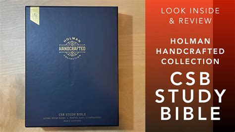 Review Csb Study Bible In The Holman Handcrafted Collection Youtube