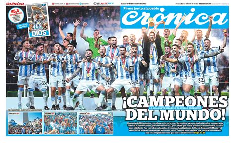 Gloria Eterna portadas de diarios en Argentina reflejaron la alegría