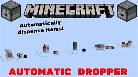 Minecraft 5 Automatic Dispenser Dropper Designs Automatically Dispense