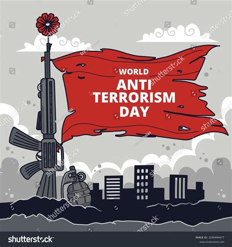 Anti Terrorism Day World Anti Terrorism Stock Vector Royalty Free