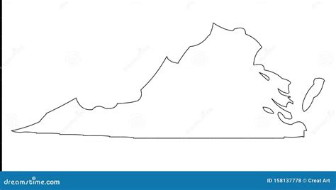 Printable Outline Map Of Virginia