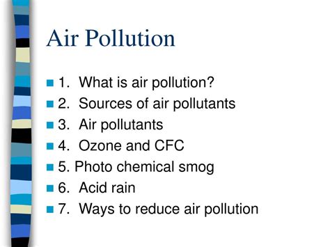 Ppt Air Pollution Powerpoint Presentation Free Download Id3721583