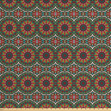 Ambesonne Mandala Fabric By The Yard Upholstery Chinese Design 10