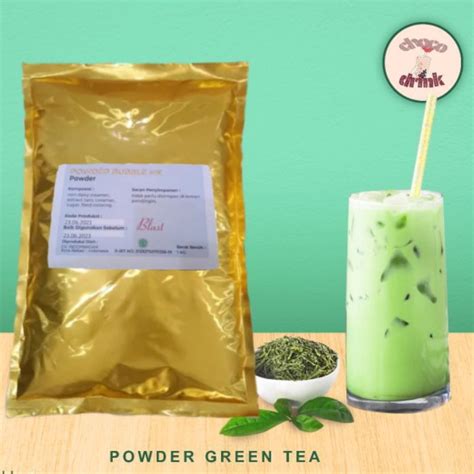 Jual Powder GREEN TEA Bubuk Minuman 1 KG BLAST Creamer Gula