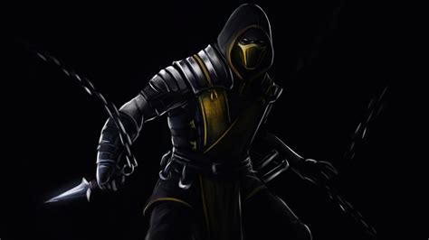 Scorpion Mortal Kombat Dark 5k Wallpaper HD Games Wallpapers 4k