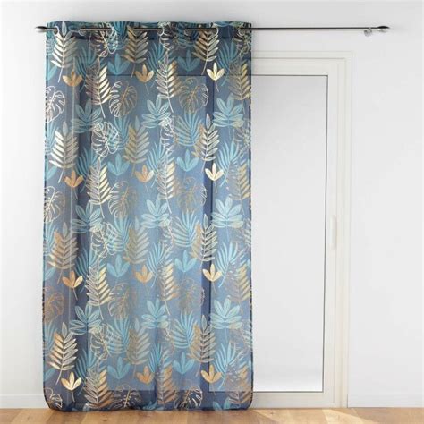 Panneau A Oeillets 140 X 280 Cm Voile Sable Imprime Metallise Ornella