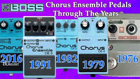 Boss Chorus Ensemble Pedals Through The Years CE 1 CE 2 CE 3 CE 5